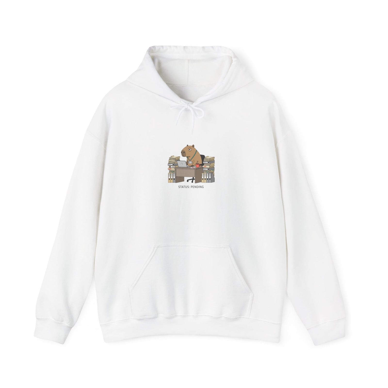 Office Raccoon HR Memo Hoodie | Unhinged Animal Bureaucracy, Adulting Animal Illustration