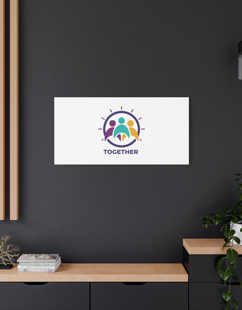 Load image into Gallery viewer, Together solidarity icon Canvas, Minimalist equality symbol, Support badge

