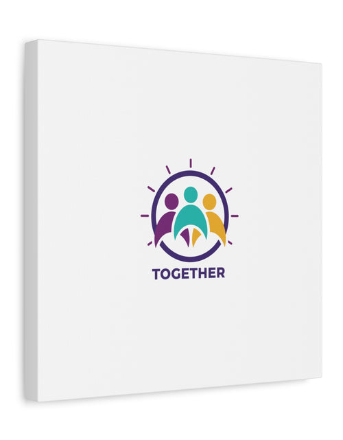 Load image into Gallery viewer, Together solidarity icon Canvas, Minimalist equality symbol, Support badge
