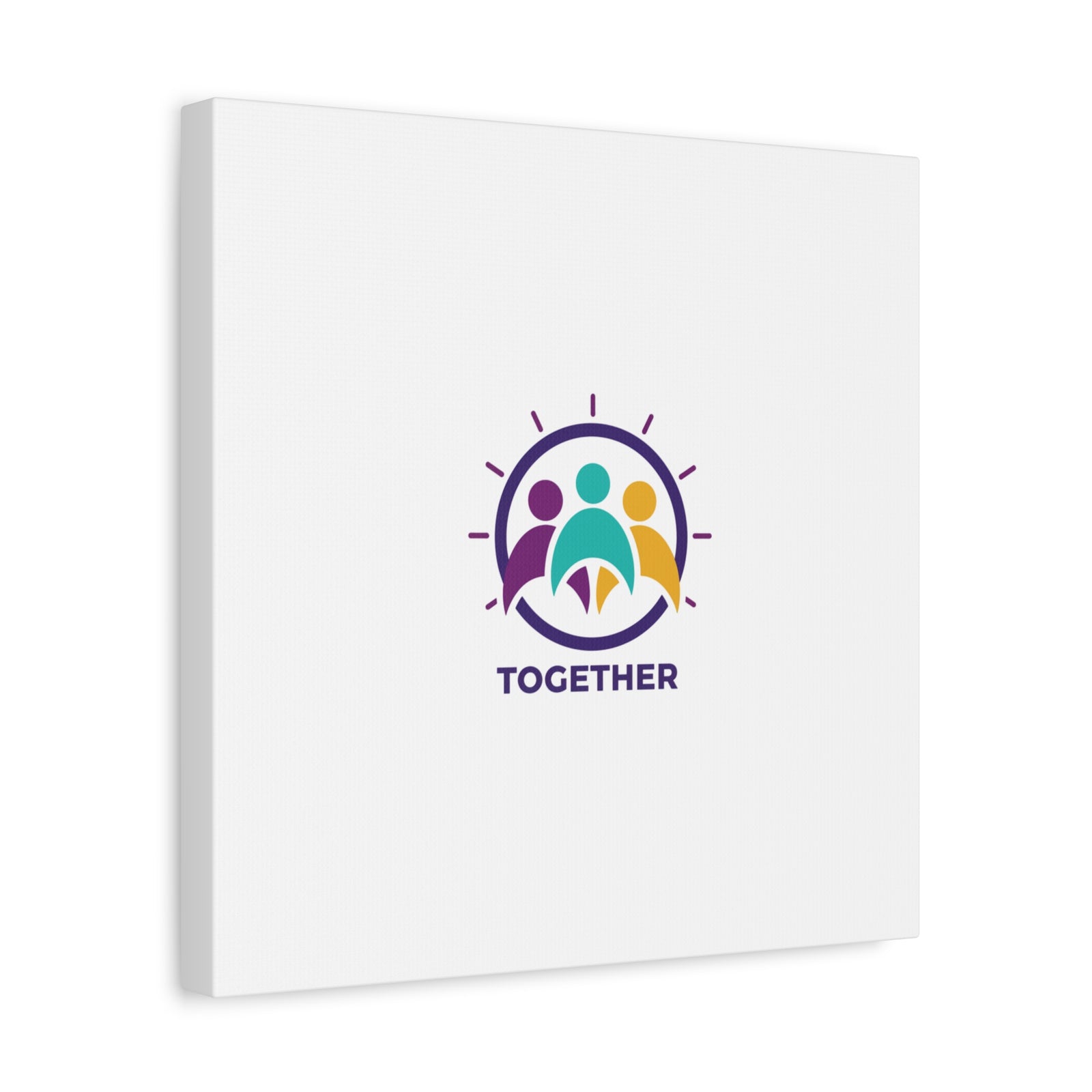 Together solidarity icon Canvas, Minimalist equality symbol, Support badge