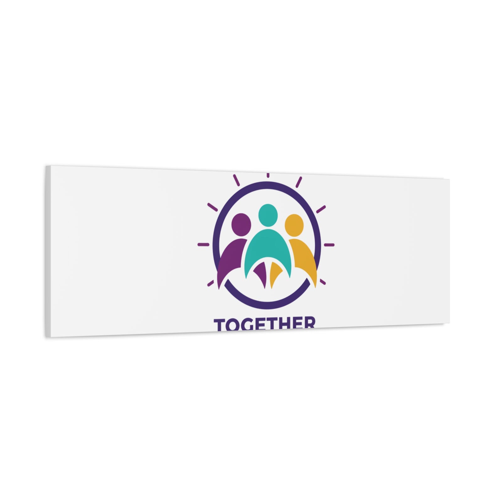 Together solidarity icon Canvas, Minimalist equality symbol, Support badge