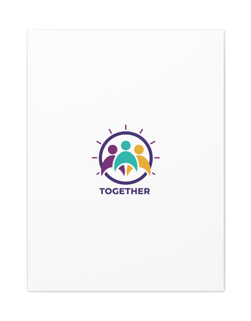 Load image into Gallery viewer, Together solidarity icon Canvas, Minimalist equality symbol, Support badge

