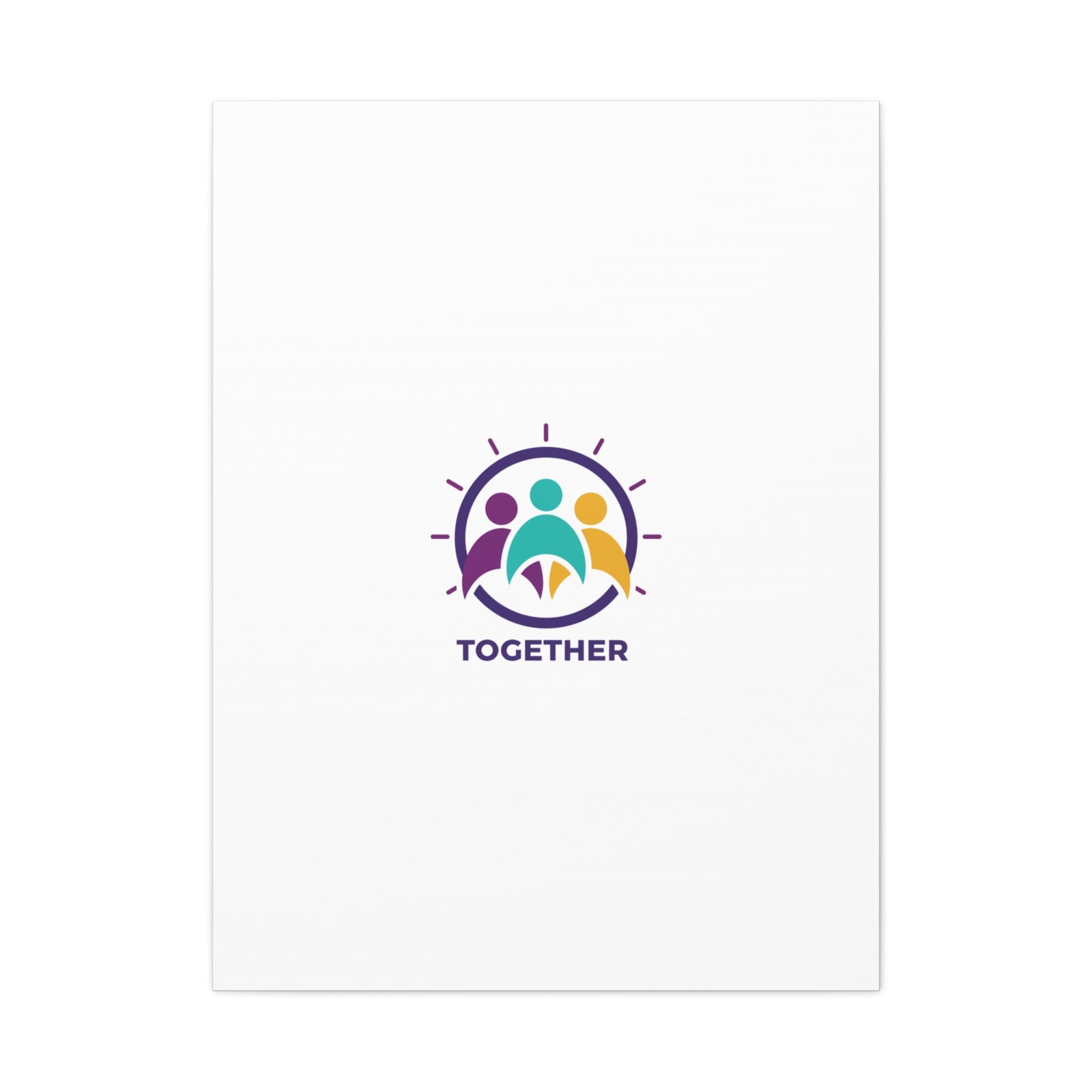 Together solidarity icon Canvas, Minimalist equality symbol, Support badge