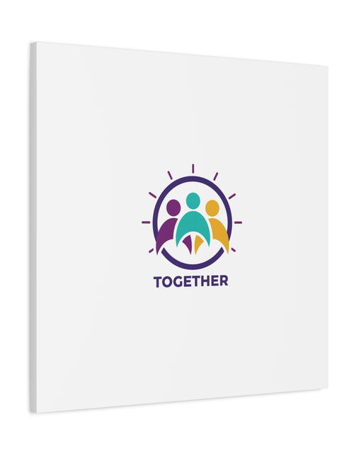 Load image into Gallery viewer, Together solidarity icon Canvas, Minimalist equality symbol, Support badge
