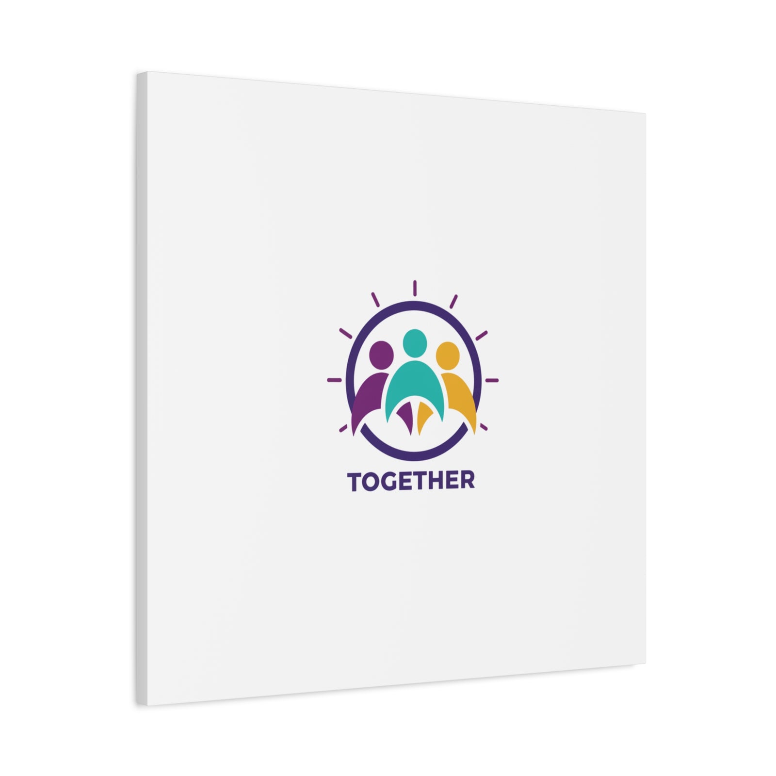 Together solidarity icon Canvas, Minimalist equality symbol, Support badge