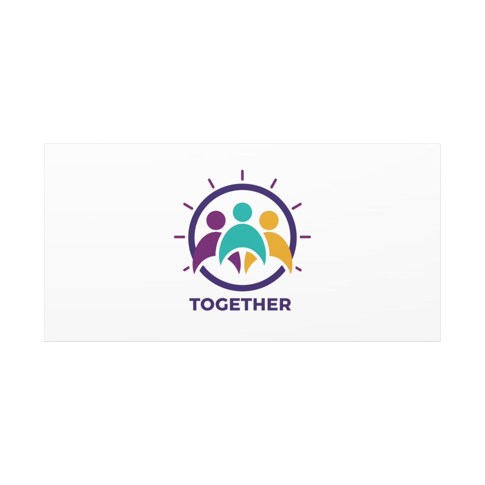 Together solidarity icon Canvas, Minimalist equality symbol, Support badge