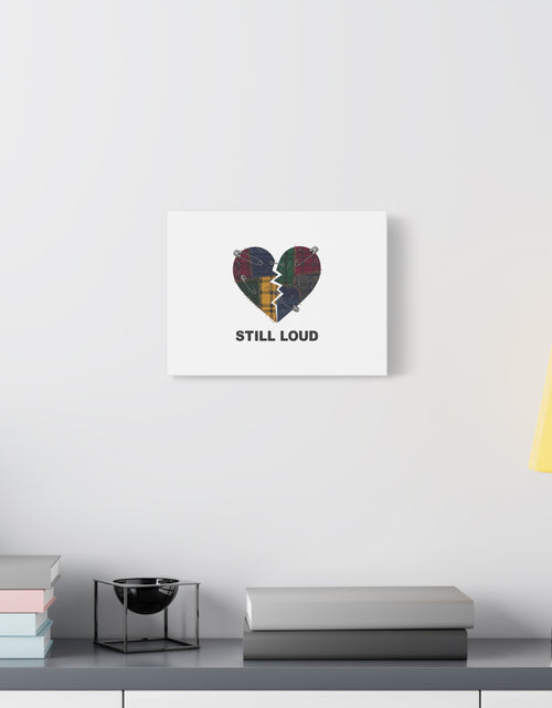 Load image into Gallery viewer, Plaid Patchwork Heart Canvas | Grunge Revival 90s Punk Wall Art

