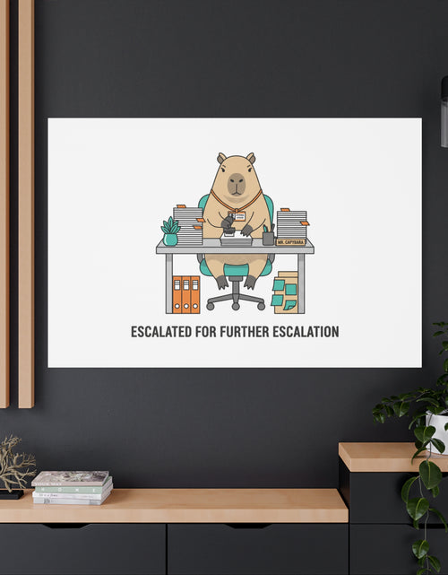 Load image into Gallery viewer, Escalated for Further Escalation Canvas | Unhinged Animal Bureaucracy, Office Animal Illustration
