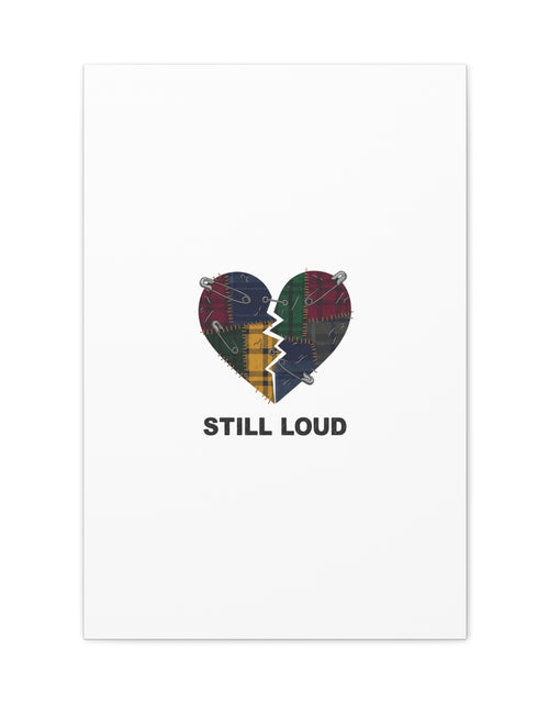 Load image into Gallery viewer, Plaid Patchwork Heart Canvas | Grunge Revival 90s Punk Wall Art
