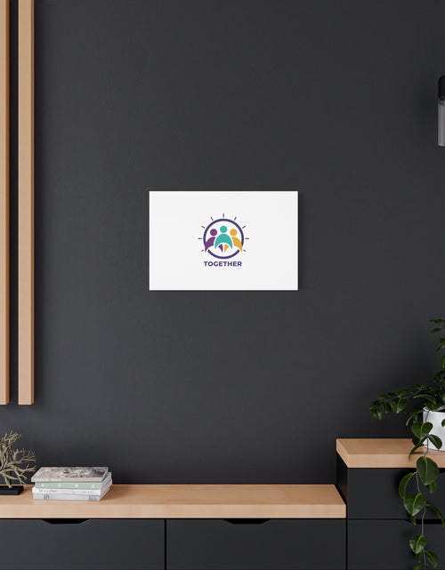 Load image into Gallery viewer, Together solidarity icon Canvas, Minimalist equality symbol, Support badge
