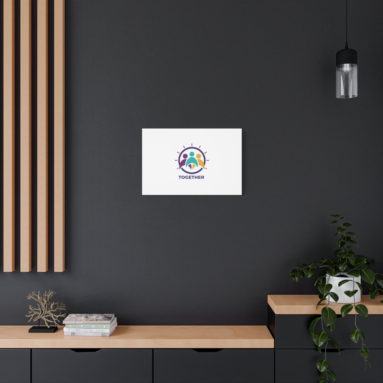 Together solidarity icon Canvas, Minimalist equality symbol, Support badge