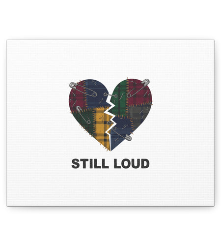 Plaid Patchwork Heart Canvas | Grunge Revival 90s Punk Wall Art