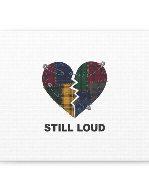 Load image into Gallery viewer, Plaid Patchwork Heart Canvas | Grunge Revival 90s Punk Wall Art
