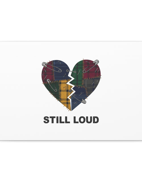 Load image into Gallery viewer, Plaid Patchwork Heart Canvas | Grunge Revival 90s Punk Wall Art
