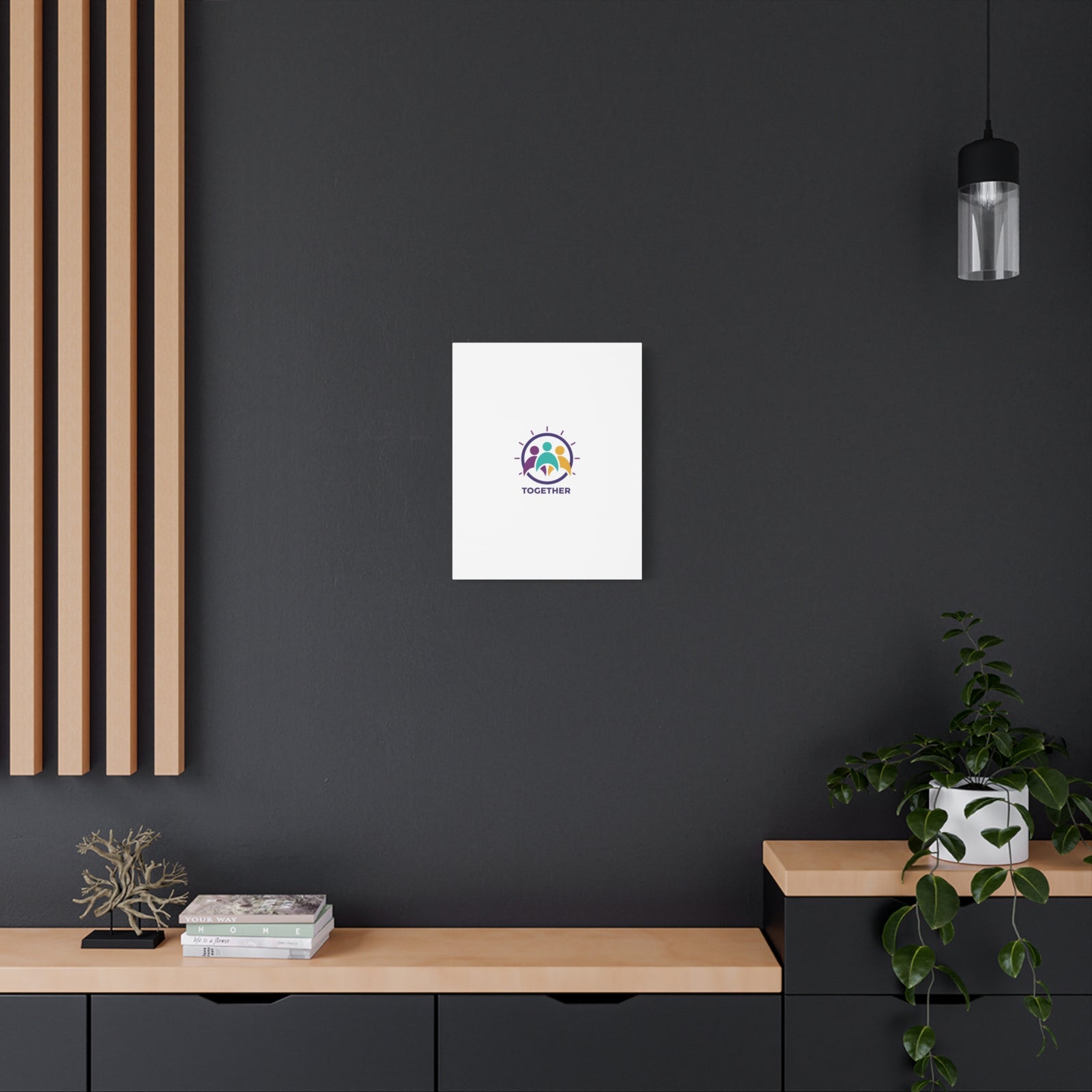 Together solidarity icon Canvas, Minimalist equality symbol, Support badge