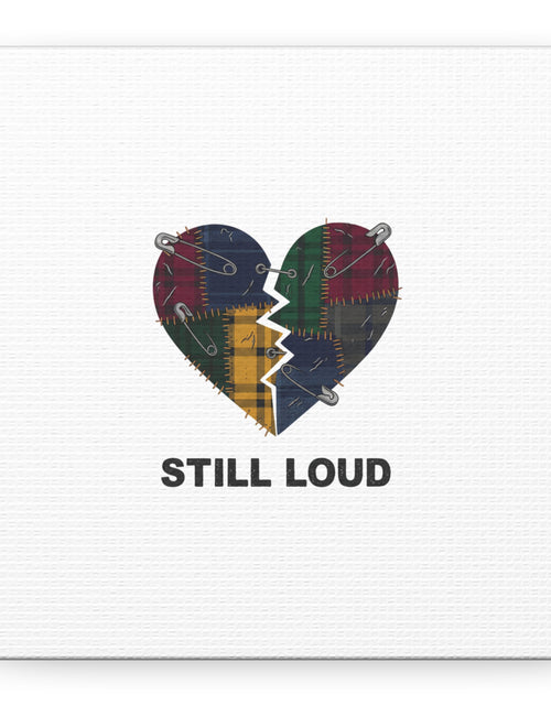 Load image into Gallery viewer, Plaid Patchwork Heart Canvas | Grunge Revival 90s Punk Wall Art
