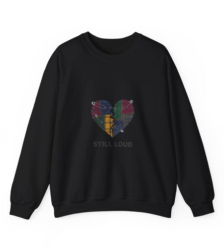 Plaid Broken Heart Crewneck Sweatshirt | Grunge Revival, 90s Flannel Aesthetic