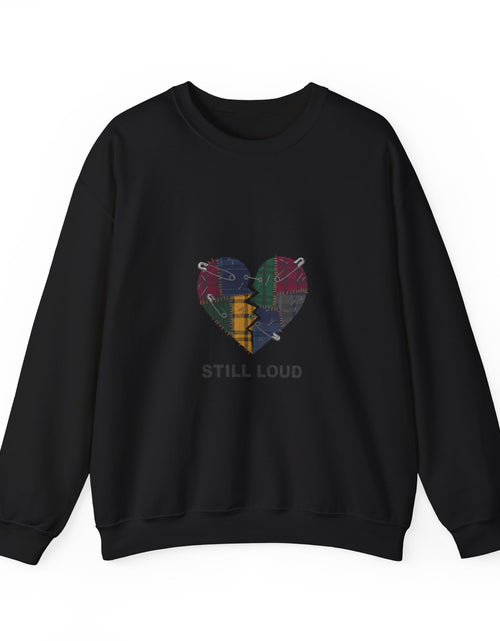 Load image into Gallery viewer, Plaid Broken Heart Crewneck Sweatshirt | Grunge Revival, 90s Flannel Aesthetic
