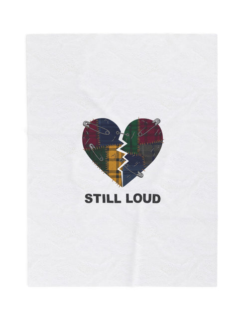 Load image into Gallery viewer, Still Loud Plaid Heart Velveteen Blanket | Grunge Revival, 90s Flannel Aesthetic
