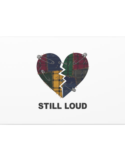 Load image into Gallery viewer, Plaid Patchwork Heart Canvas | Grunge Revival 90s Punk Wall Art
