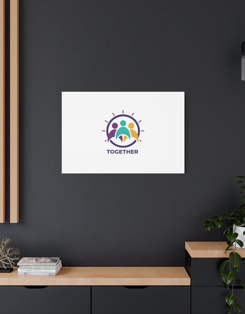 Load image into Gallery viewer, Together solidarity icon Canvas, Minimalist equality symbol, Support badge
