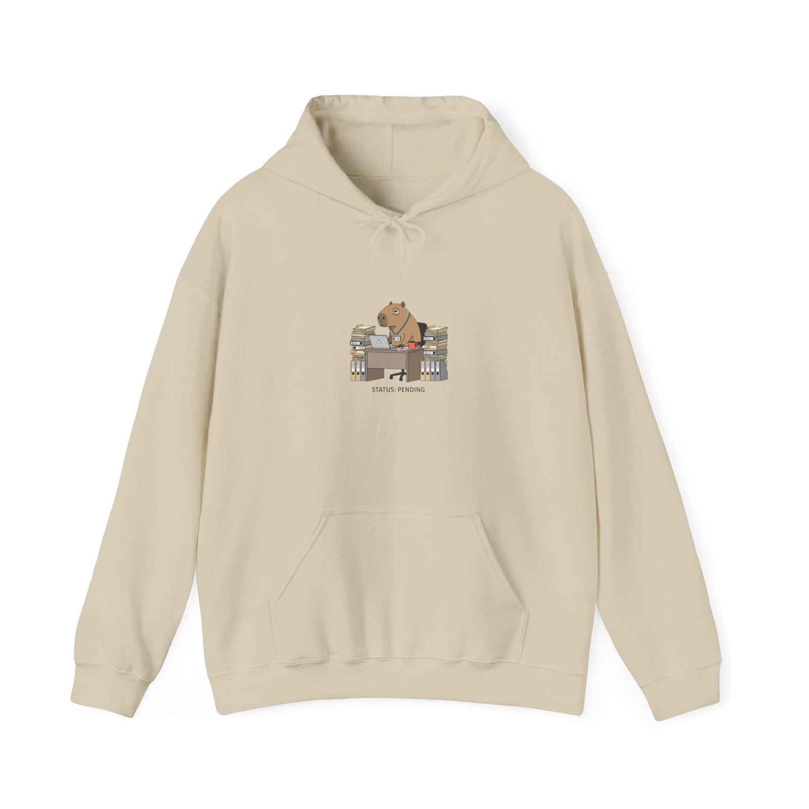 Office Raccoon HR Memo Hoodie | Unhinged Animal Bureaucracy, Adulting Animal Illustration