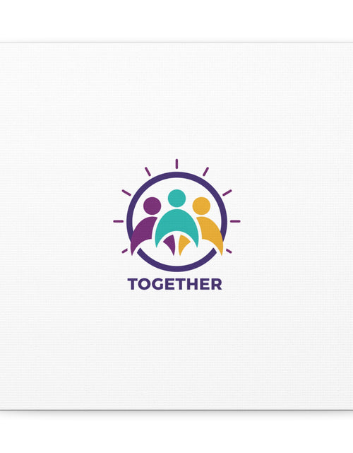 Load image into Gallery viewer, Together solidarity icon Canvas, Minimalist equality symbol, Support badge
