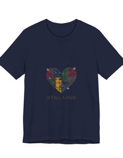 Load image into Gallery viewer, Plaid Broken Heart 'Still Loud' Tee | grunge shirt, punk graphic tee
