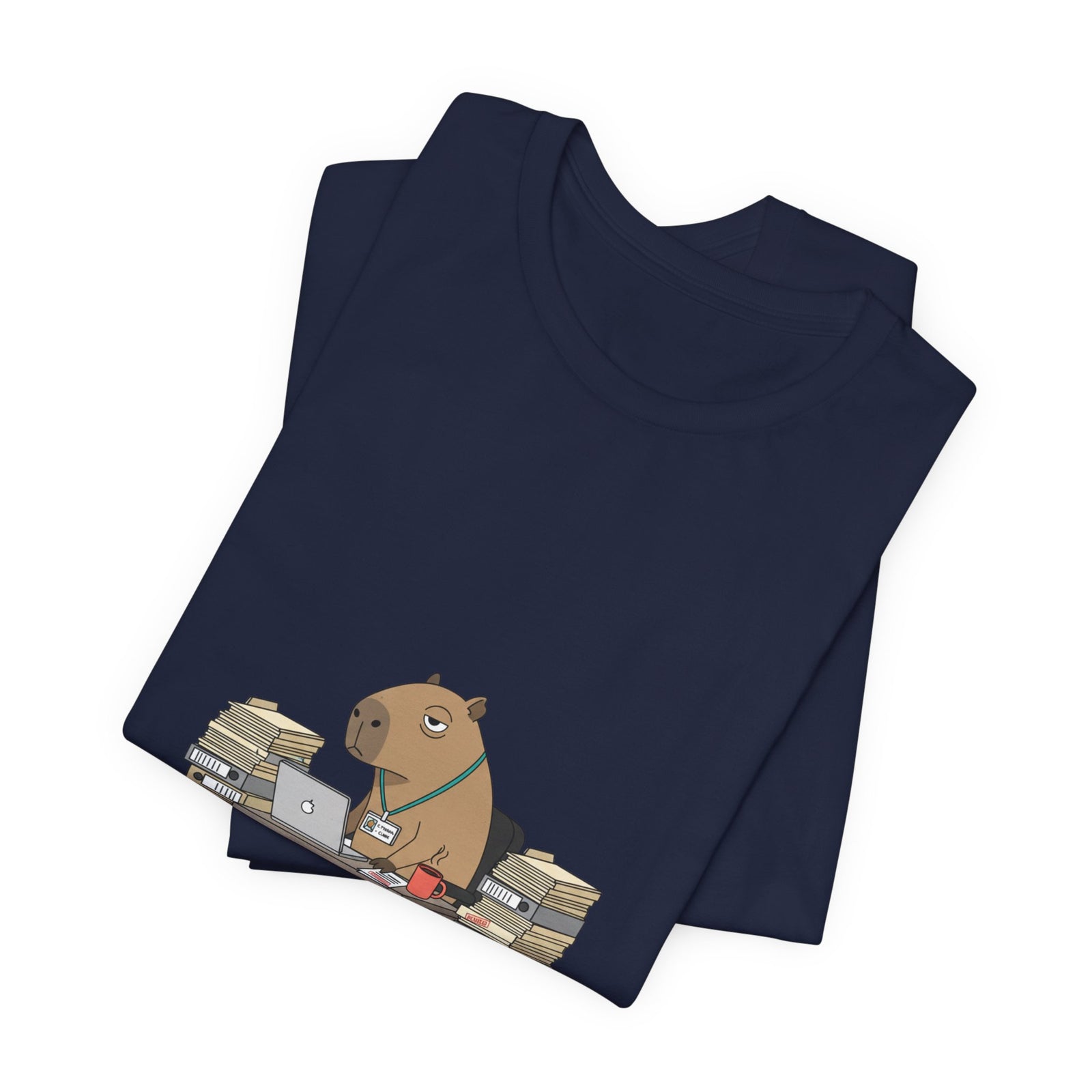 Status Pending Bear Desk Tee | Unhinged Animal Bureaucracy, office animal illustration