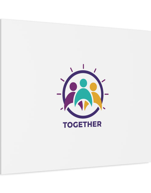 Load image into Gallery viewer, Together solidarity icon Canvas, Minimalist equality symbol, Support badge
