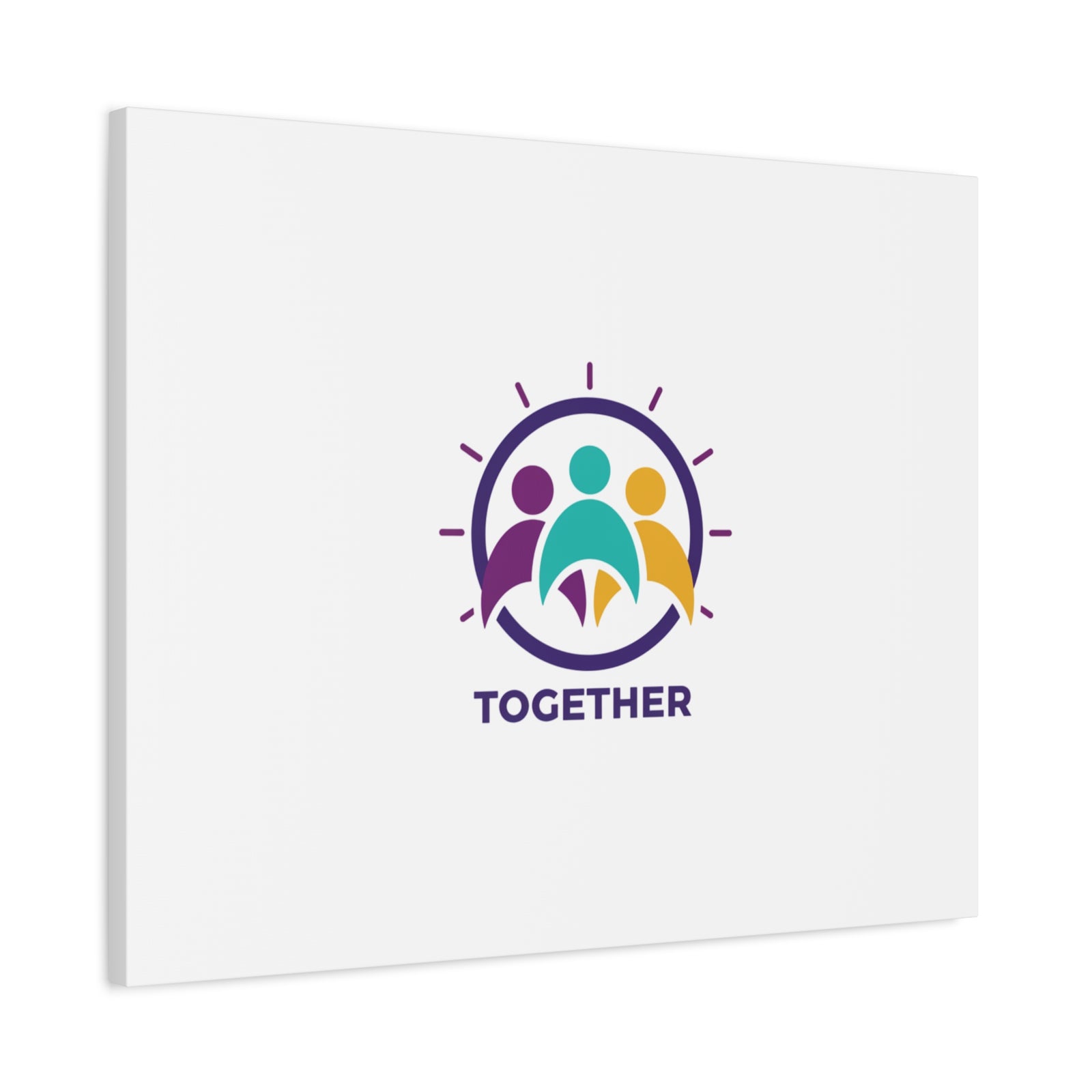 Together solidarity icon Canvas, Minimalist equality symbol, Support badge