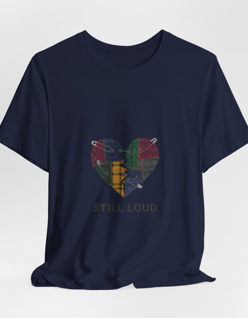 Load image into Gallery viewer, Plaid Broken Heart 'Still Loud' Tee | grunge shirt, punk graphic tee
