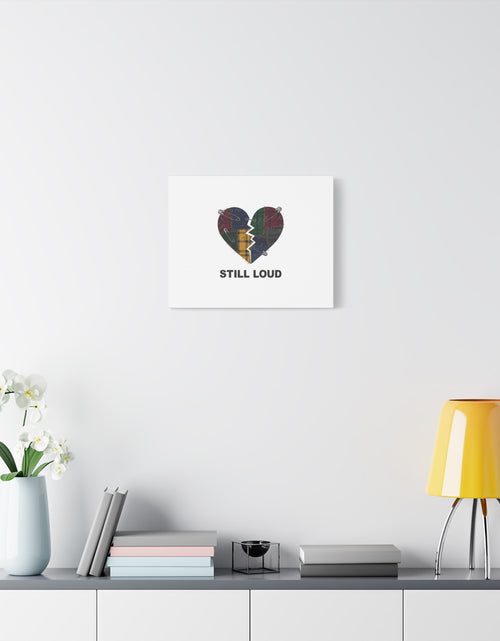 Load image into Gallery viewer, Plaid Patchwork Heart Canvas | Grunge Revival 90s Punk Wall Art
