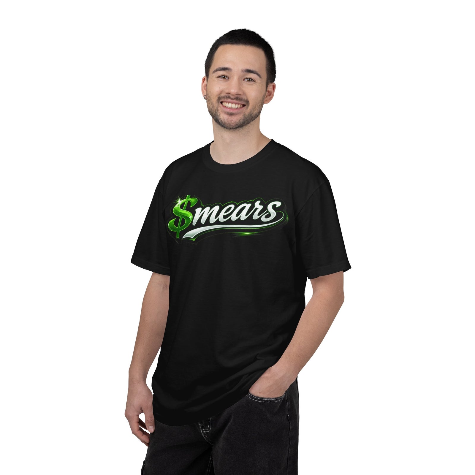 Smear Script T-Shirt — Bold Lip Art & mears Streetwear Tee