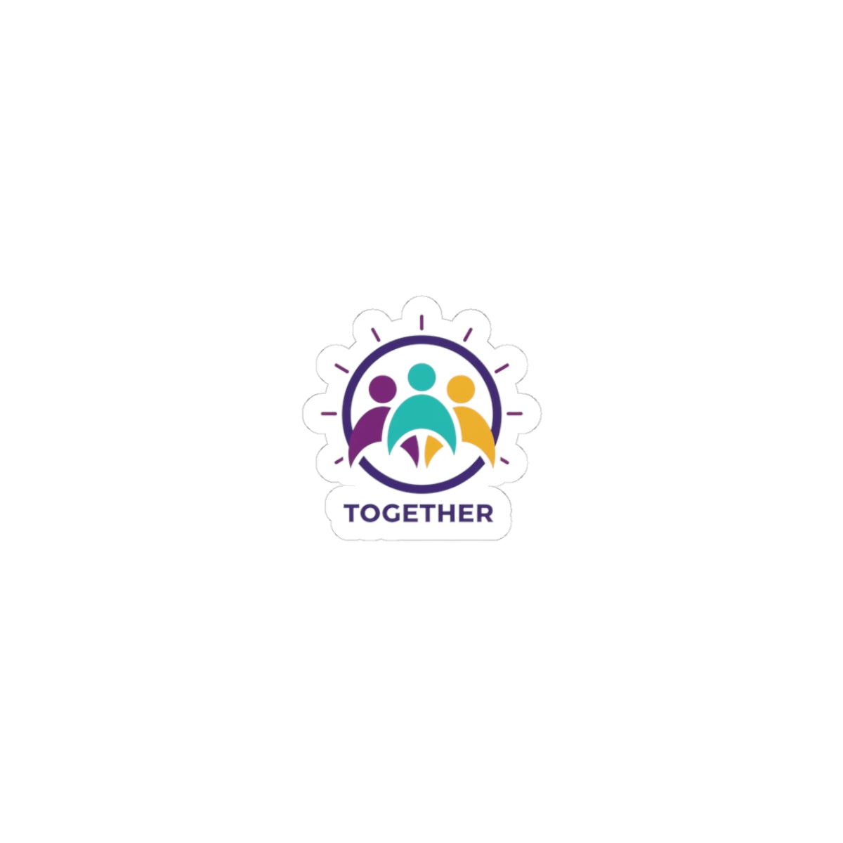 Solidarity Icon Together Sticker | equality icon, minimal feminist design
