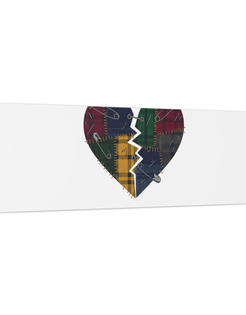 Load image into Gallery viewer, Plaid Patchwork Heart Canvas | Grunge Revival 90s Punk Wall Art
