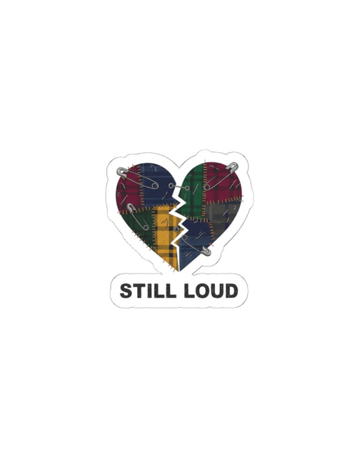Load image into Gallery viewer, Still Loud Broken Heart Sticker | grunge plaid, 90s rock revival
