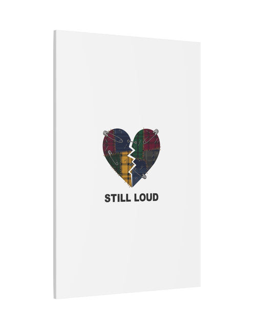 Load image into Gallery viewer, Plaid Patchwork Heart Canvas | Grunge Revival 90s Punk Wall Art
