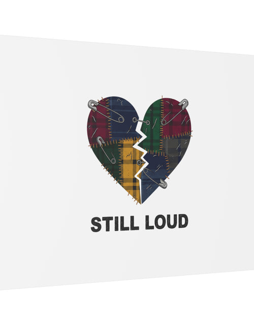 Load image into Gallery viewer, Plaid Patchwork Heart Canvas | Grunge Revival 90s Punk Wall Art
