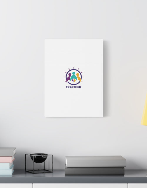 Load image into Gallery viewer, Together solidarity icon Canvas, Minimalist equality symbol, Support badge
