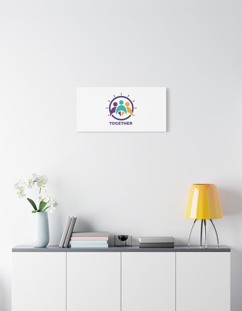 Load image into Gallery viewer, Together solidarity icon Canvas, Minimalist equality symbol, Support badge
