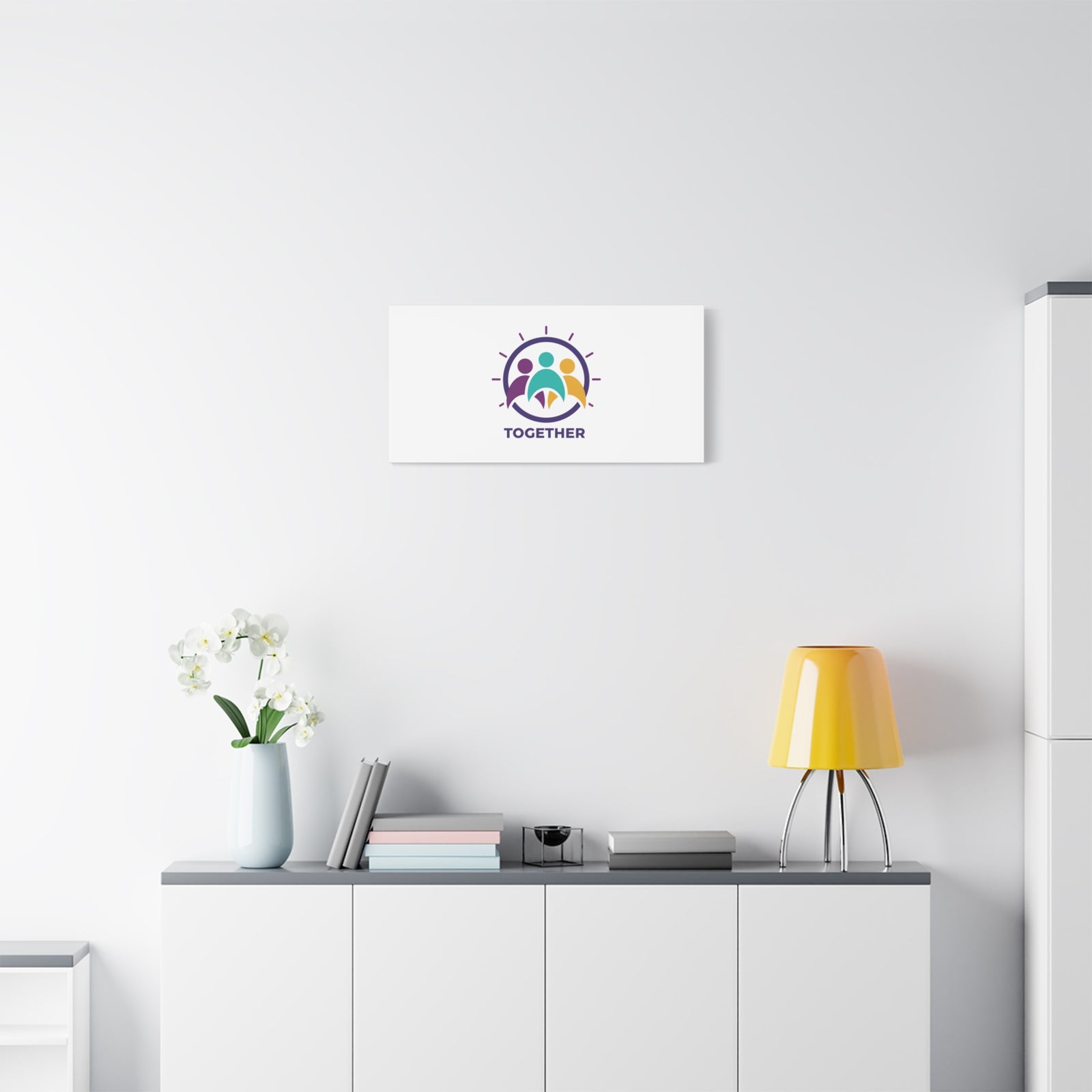 Together solidarity icon Canvas, Minimalist equality symbol, Support badge