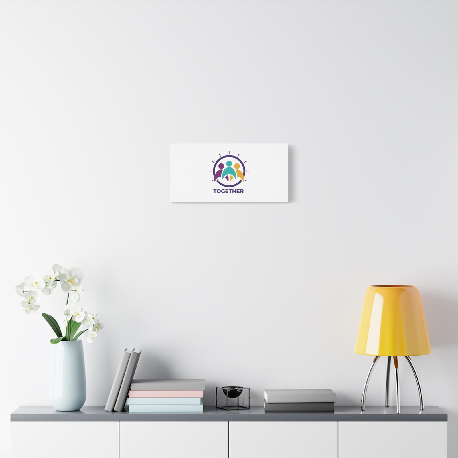 Together solidarity icon Canvas, Minimalist equality symbol, Support badge