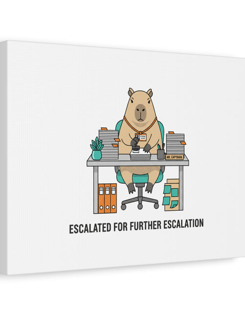 Load image into Gallery viewer, Escalated for Further Escalation Canvas | Unhinged Animal Bureaucracy, Office Animal Illustration
