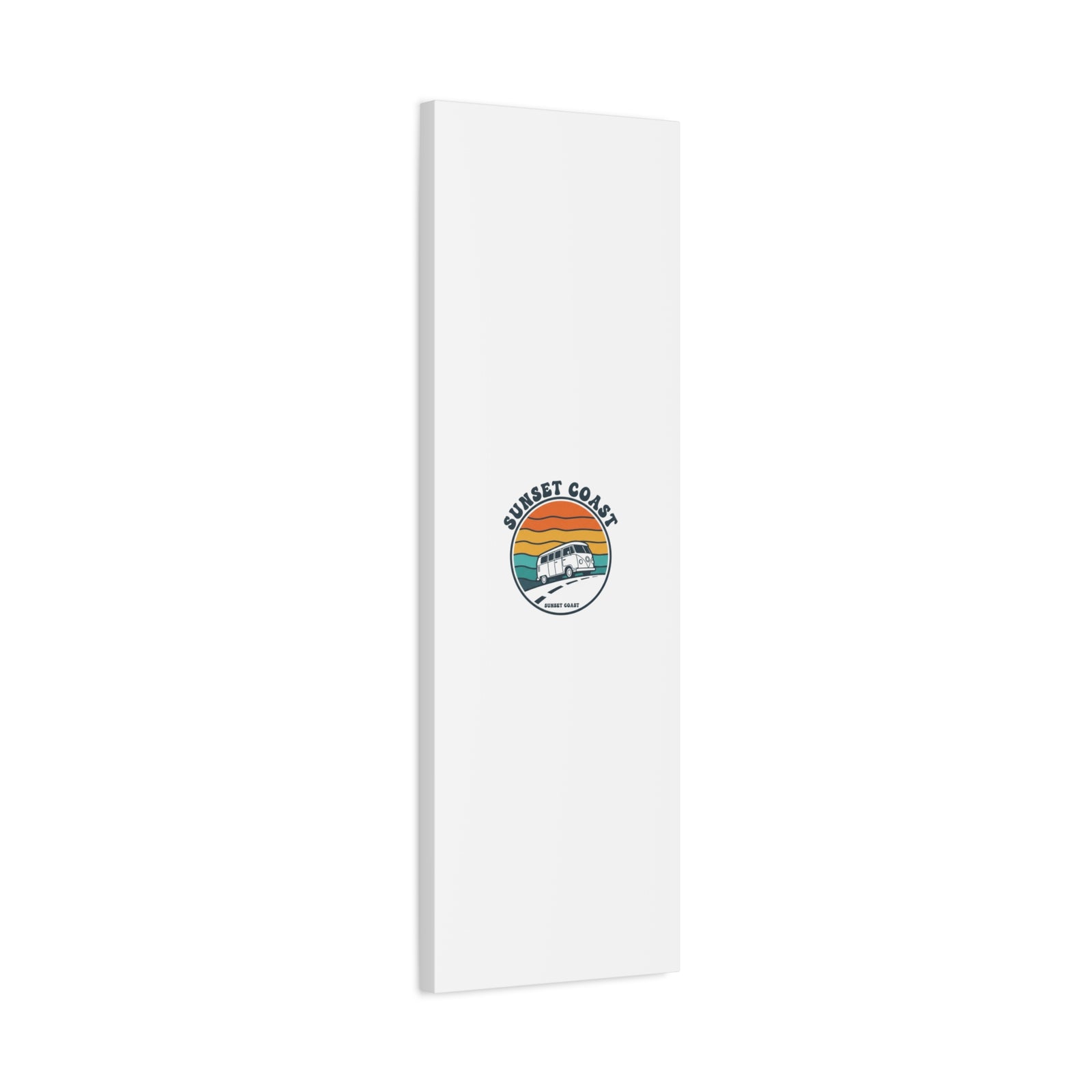 Sunset Coast Retro VW Bus Matte Canvas, 1970s Sunset Palm Poster | Vintage Surf Roadtrip