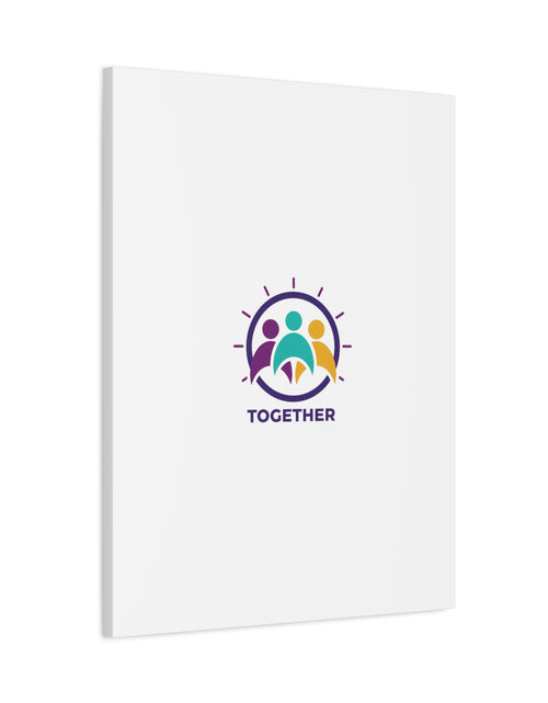 Load image into Gallery viewer, Together solidarity icon Canvas, Minimalist equality symbol, Support badge
