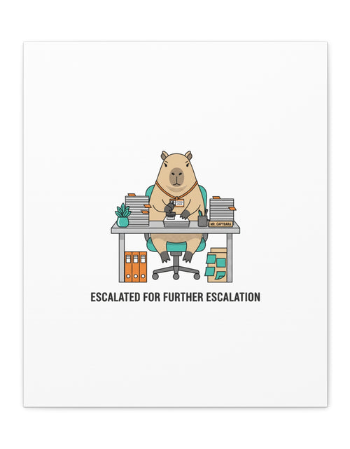 Load image into Gallery viewer, Escalated for Further Escalation Canvas | Unhinged Animal Bureaucracy, Office Animal Illustration
