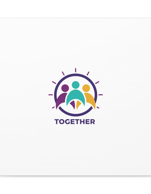 Load image into Gallery viewer, Together solidarity icon Canvas, Minimalist equality symbol, Support badge
