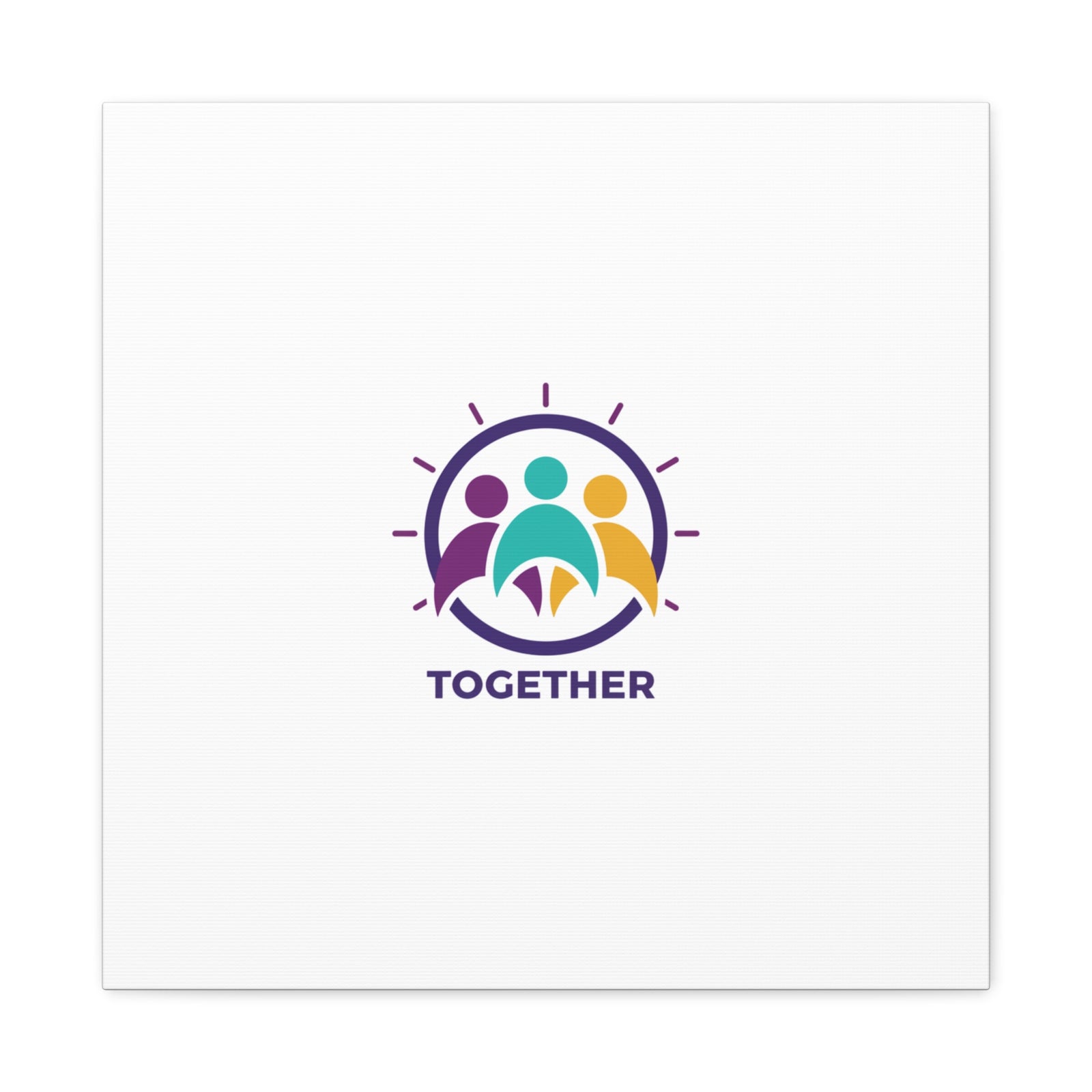 Together solidarity icon Canvas, Minimalist equality symbol, Support badge