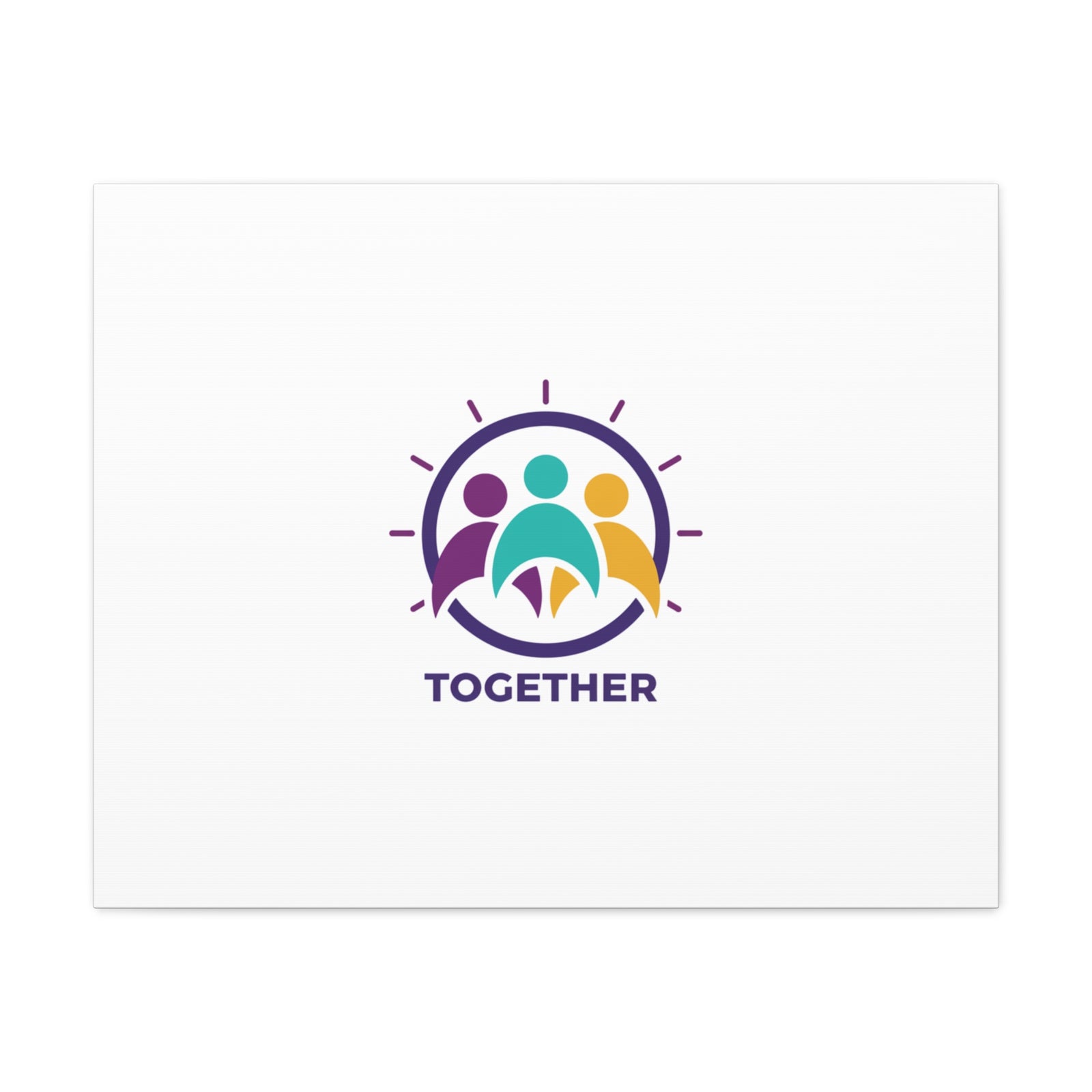 Together solidarity icon Canvas, Minimalist equality symbol, Support badge